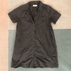 Madewell Gray Denim Shirt Dress